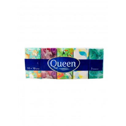 Сухі серветки Queen трьохшарові